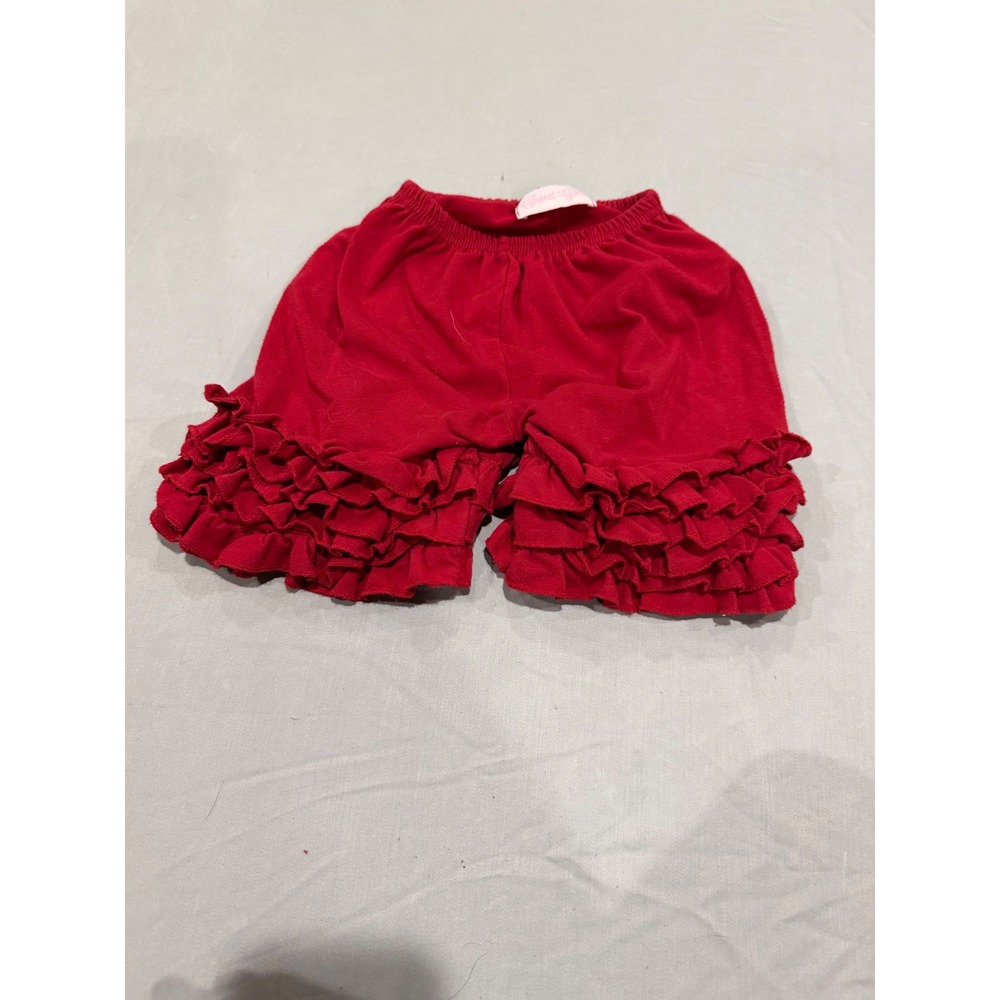 Coquette Girls Sweet Girl Ruffle Bloomers XL 5-6T Red